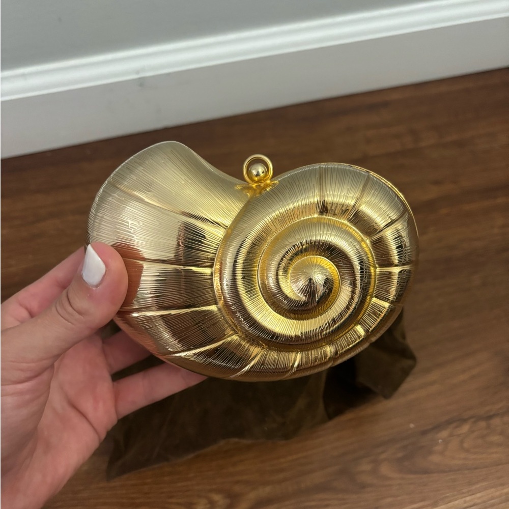 Gold Shell Clutch